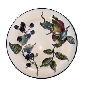 Pier 1 Macintosh Dinner Plates Set of 2 England Angleterre 10" Apples Berries